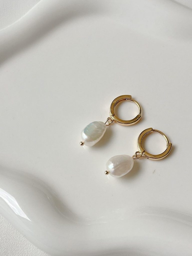 Pearl Drop Mini Hoops
